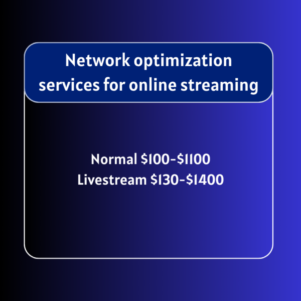 Network optimization services for online streaming